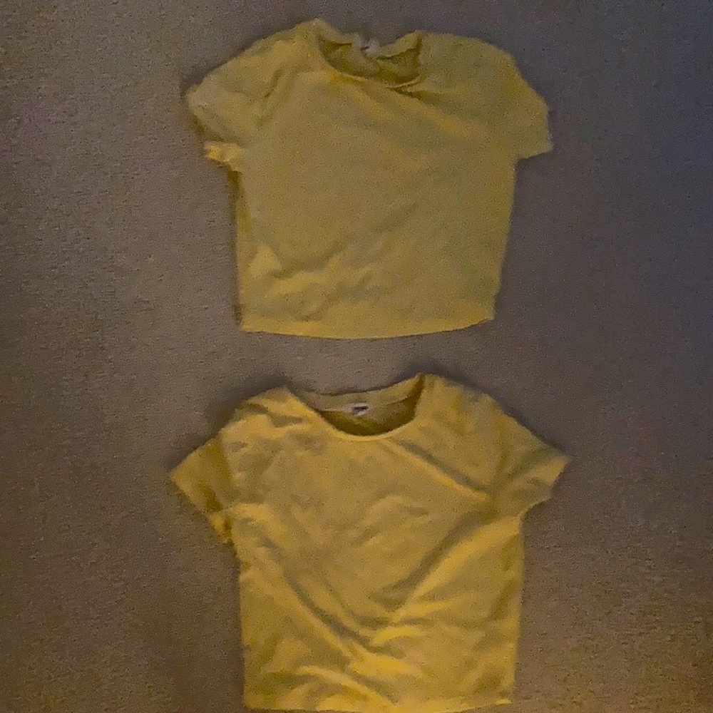 2 Yellow Crop Tops | Garage | Small